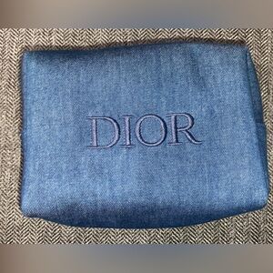Dior Beauty Blue Denim Pouch with Star zipper